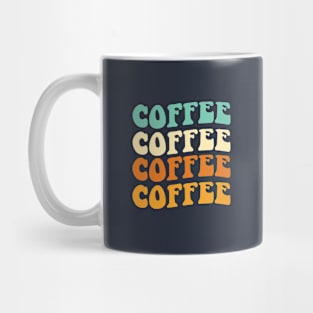 Funny Coffee Lover Gift Retro Coffee Gift Groovy Coffee Mug